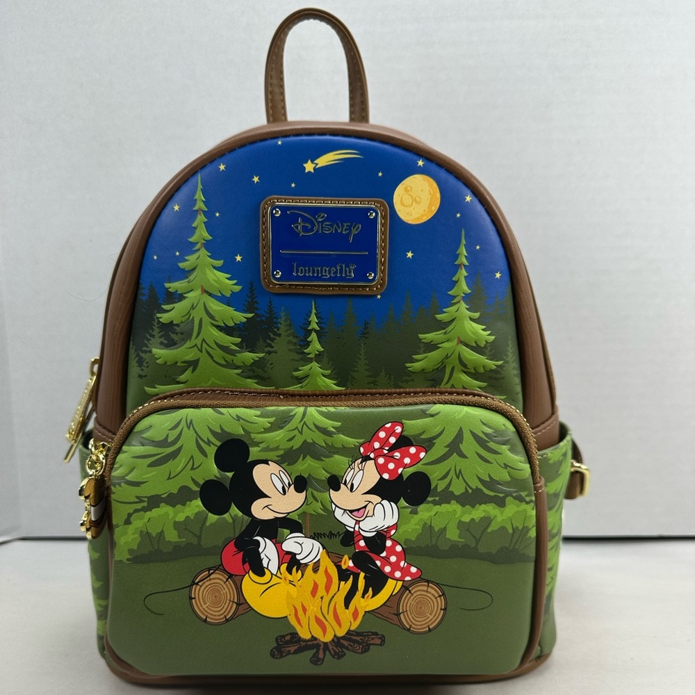 Loungefly Mickey Mouse & Friends Camping Scene Mini Backpack - Exclusive HTF - Picture 3 of 10